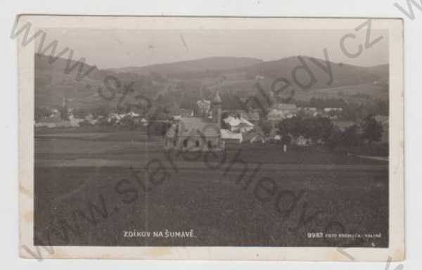  - Zdíkov (Prachatice), Šumava, celkový pohled, Foto-Fon Praha