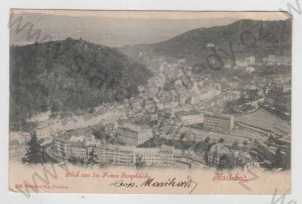  - Karlovy Vary (Karlsbad), celkový pohled, pohled na město z výšky, DA