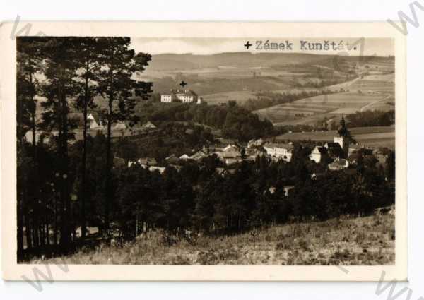  - Kunštát na Moravě Blansko, celkový pohled, zámek, Fototypia-Vyškov