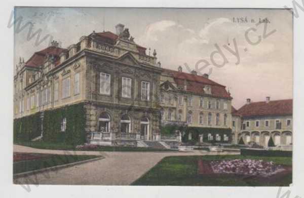  - Lysá nad Labem (Nymburk), zámek, zahrada, kolorovaná