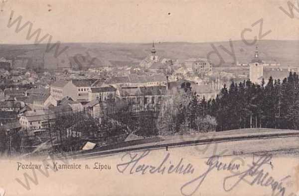  - Kamenice nad Lípou, Pelhřimov, pohled na město z výšky, DA