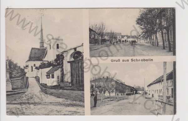  - Slavonín (Schnobolin) - kostel, škola, partie, Olomouc