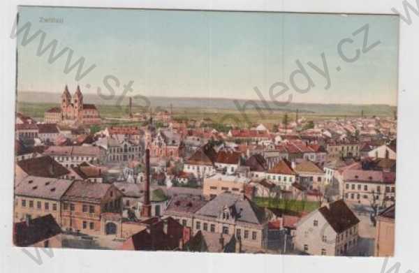  - Svitavy (Zwittau), částečný záběr města, kolorovaná
