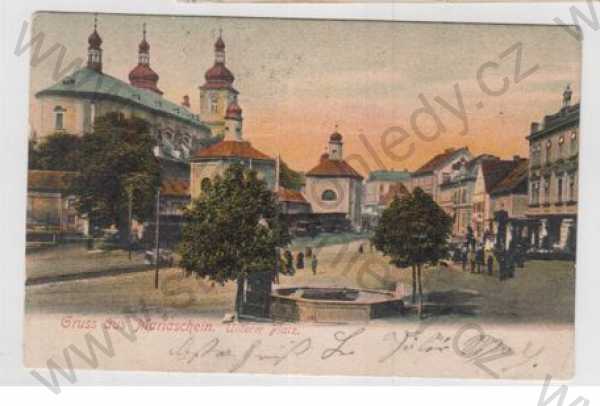  - Bohosudov (Mariaschein) - Teplice, náměstí, kolorovaná, DA