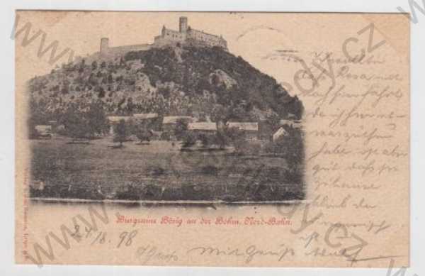  - Bezděz (Burguine Bösig) - Česká Lípa, hrad, částečný záběr města, DA