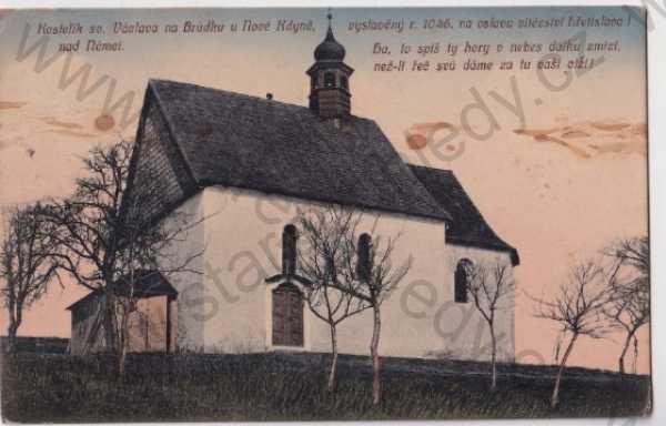  - Nová Kdyně (Domažlice), kostel sv. Václava, Brůdek, kolorovaná