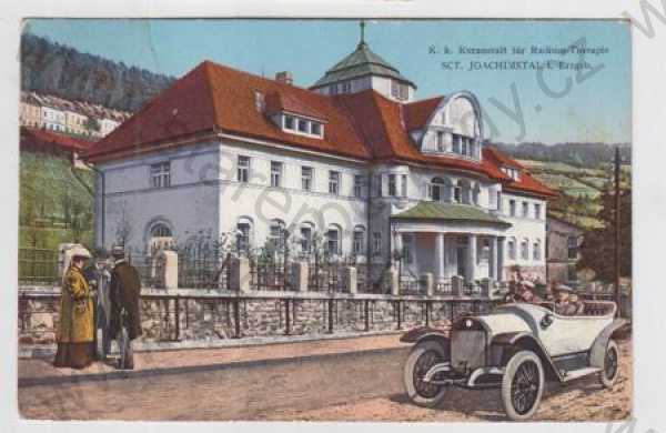  - Jáchymov (Joachimstal) - Karlovy Vary, lázně, automobil, kolorovaná