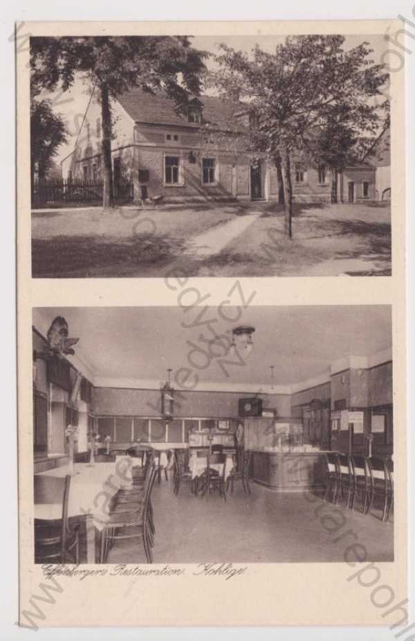  - Uhelná (Kohlige) - restaurace Effenberg - exteriér, interiér, Liberec 