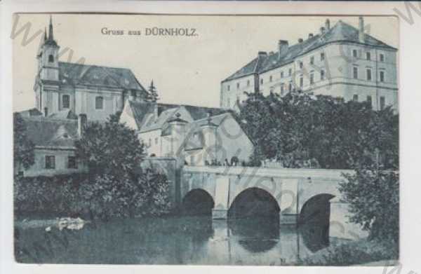  - Drnholec (Dürnholz) - Břeclav, most, řeka, zámek, kostel
