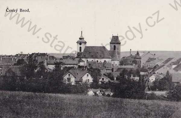  - Český Brod (Kolín), kostel, zvonice, celková pohled
