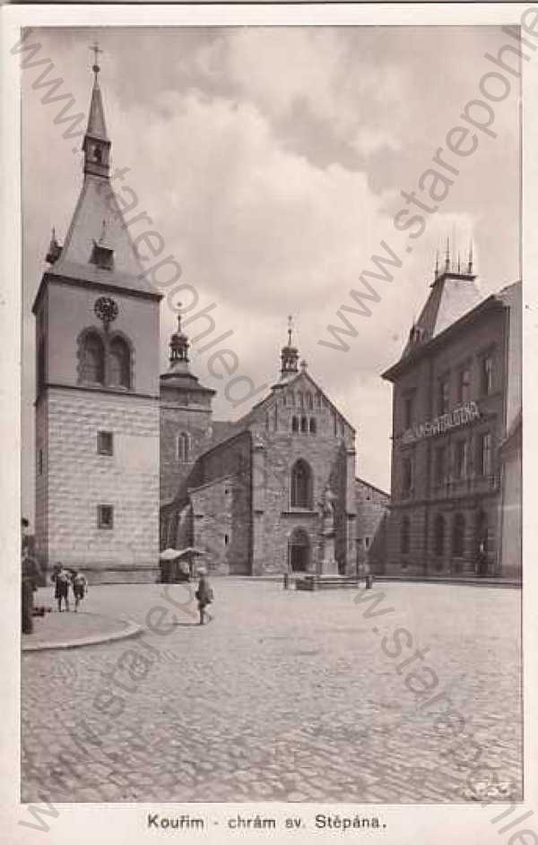  - Kouřim (Kolín), náměstí, kostel, zvonice