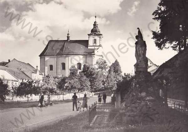  - Slatinice (Olomouc), kostel, socha, postavy