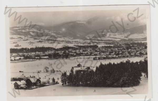  - Frýdlant nad Ostravicí (Friedlant a.d.Im Hintergrund Lissa) - Liberec, celkový pohled, sníh, zimní