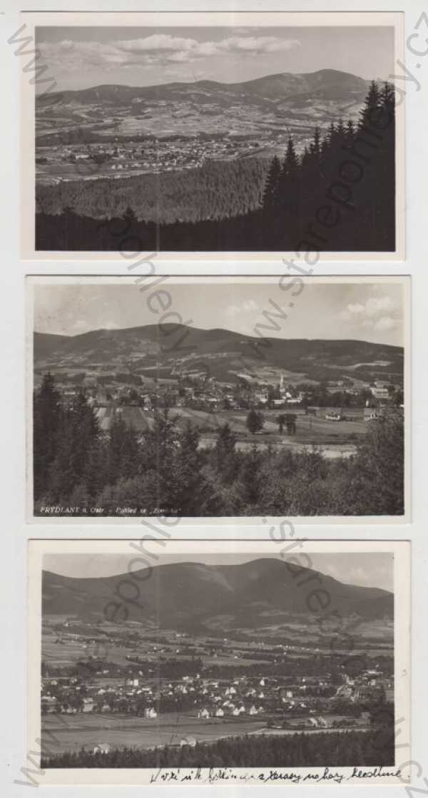  - 3x Frýdlant nad Ostravicí (Frýdek-Místek), celkový pohled, Lysá hora