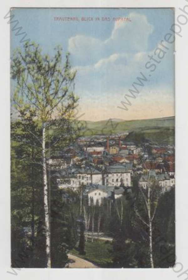  - Trutnov (Trautenau), částečný záběr města, kolorovaná