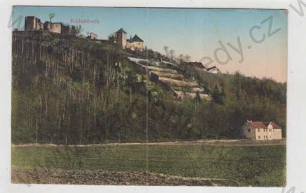  - Košumberk (Chrudim), hrad, kolorovaná