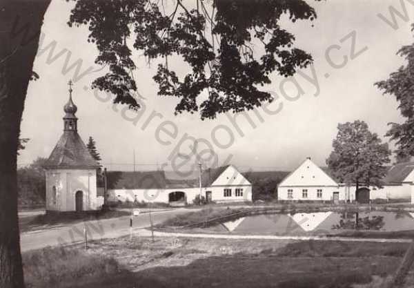  - Vlastiboř (Tábor), náves, kaplička, Záluží u Vlastiboře