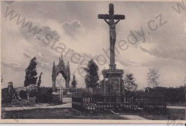  - Bojiště u Hradce Králové, Chlum - Kulm, Sadová (Hradec Králové) 1866, Fürstenbergův kříž na Chlumu, razítko