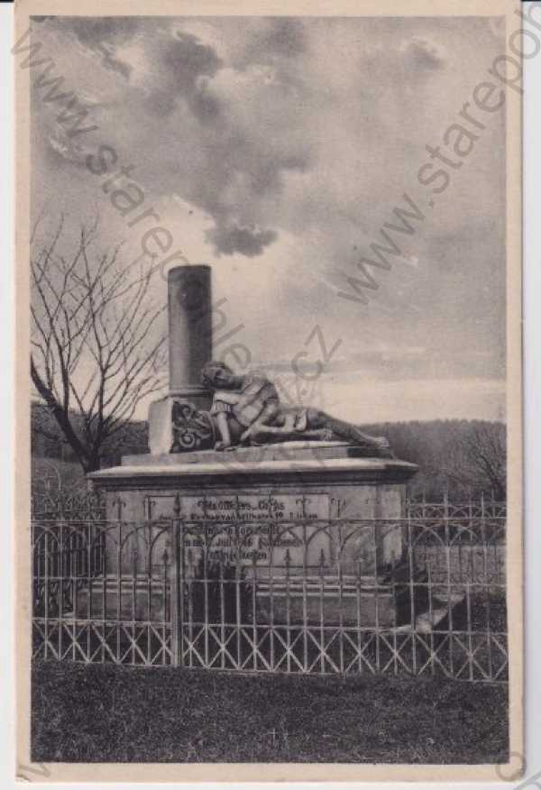  - Bojiště u Hradce Králové, Chlum - Kulm, Sadová (Hradec Králové) 1866, pomník pěš. pluku č. 12 u Maslověd