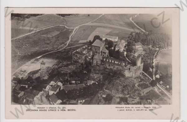  - Lipnice - zřícenina hradu, pohledy s létadla č. 224