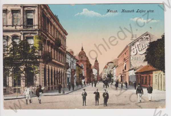  - Slovensko - Košice - ulice Kossuth Lajos utca, kolorovaná