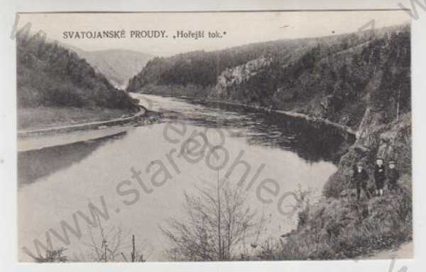  - Svatojánské proudy (Praha - západ), hořejší tok, řeka, les, skála