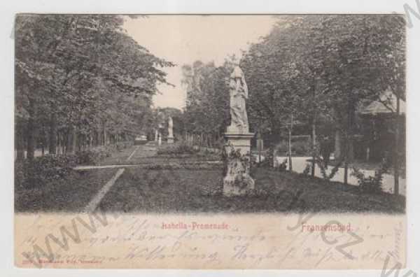  - Františkovy lázně (Franzensbad) - Cheb, promenáda, Isabella-Promenade, socha, DA