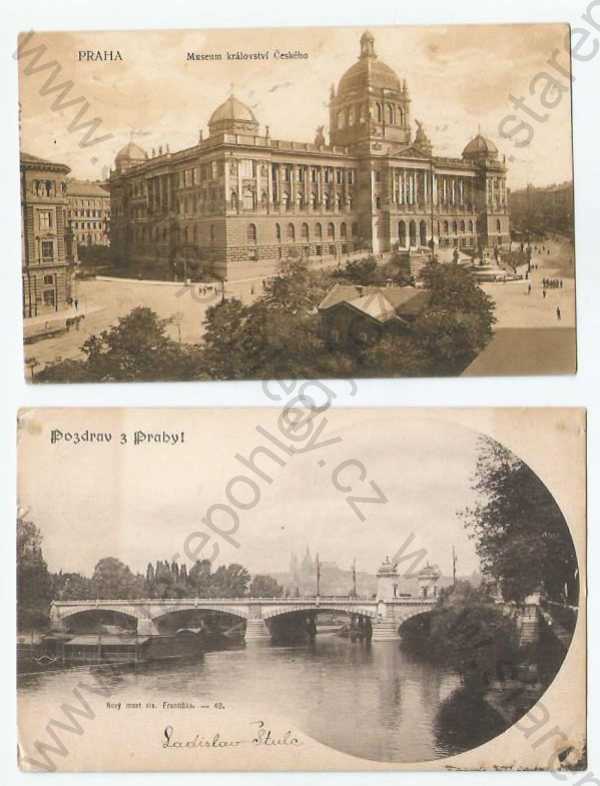  - 2x Praha 1, národní muzeum, Most Legií