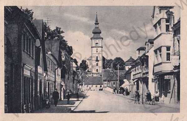  - Mimoň (Česká Lípa), kostel, ulice, obchody