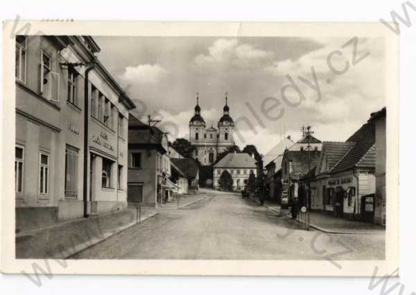  - Rožďalovice, Nymburk, pohled ulicí, obchody, Fototypia-Vyškov