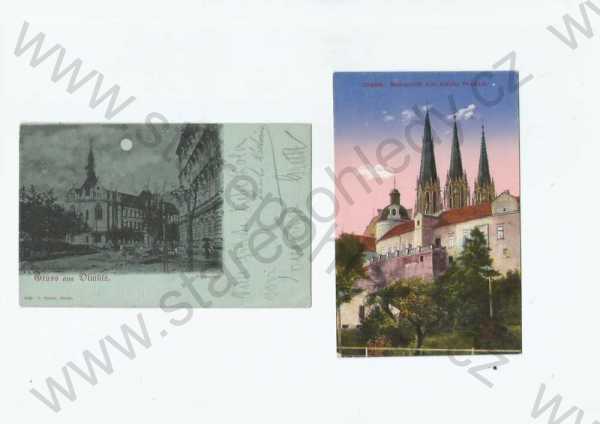  - 2x Olomouc, klášter, částečný záběr města