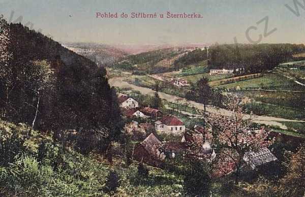  - Stříbrná u Šternberka (Benešov), celkový pohled, kolorováno