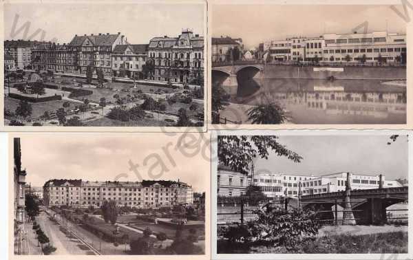  - 4x pohlednice: Přerov - Prerau, most, celkový pohled