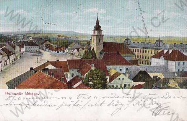  - Heřmanův Městec (Chrudim), náměstí, kolorovaná