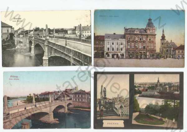 - 4x Přerov, most, náměstí, koláž, více záběrů
