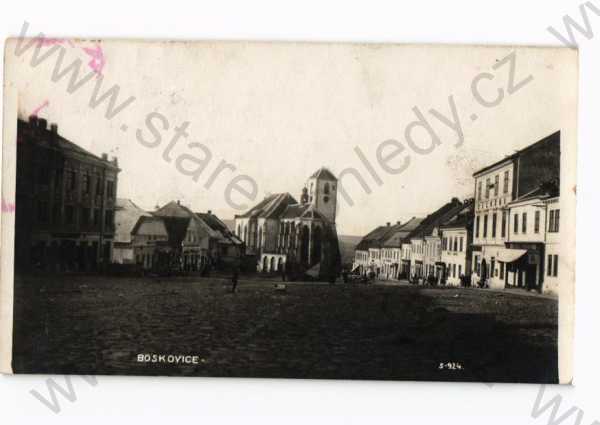 - Boskovice Blansko, částečný záběr města, náměstí, Grafo Čuda Holice