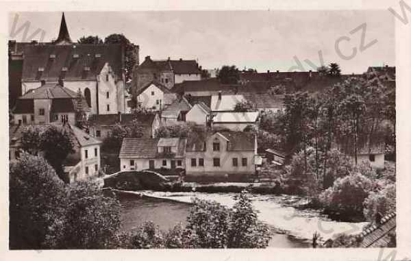  - Stráž nad Nežárkou, Jindřichův Hradec, celkový pohled od mlýna