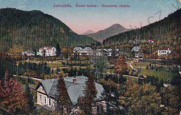  - Lubochňa - Slovensko, hotel, celkový pohled, kolorovaná