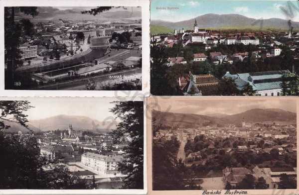  - 4x pohlednice: Bánská Bystrica - Slovensko, celkový pohled