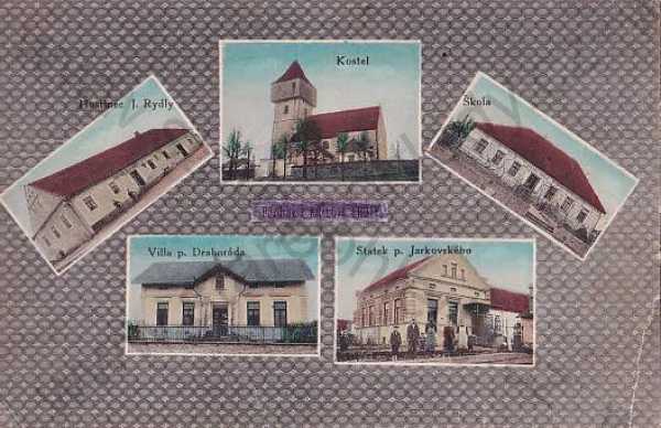  - Králova Lhota (Rychnov nad Kněžnou), kostel, škola, statek, vila, hostinec