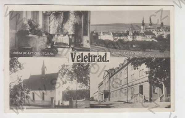  - Velehrad (Uherské Hradiště), více záběrů, hrobka, Dr. Stojan, kostel, klášter. Cyrilka, pohled ulicí, Grafo Čuda Holice