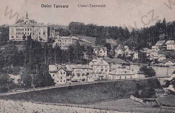  - Dolní Tanvald (Jablonec nad Nisou), celkový pohled, zámek