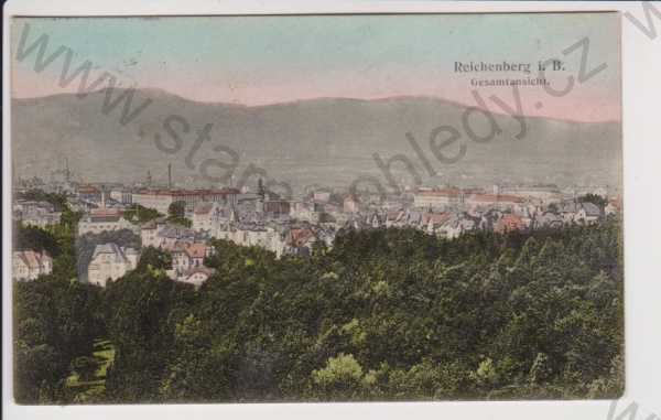  - Liberec (Reichenberg) - celkový pohled, kolorovaná