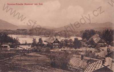  - Hamr na Jezeře - Hammer am See (Česká Lípa), částečný záběr města, jezero