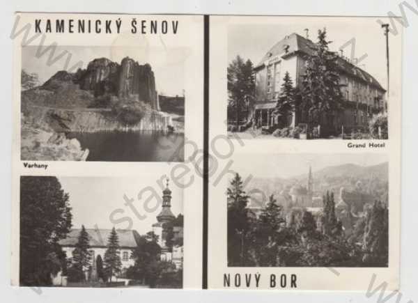  - Kamenický Šenov (Česká Lípa), víc ezáběrů, skála, Varhany, Grand Hotel, kostel, Nový Bor