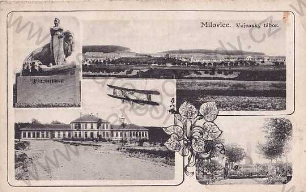  - Milovice (Nymburk), vojenský tábor, pomníky, letadlo
