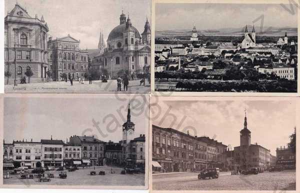  - 4x pohlednice: Kroměříž - Kremsier, náměstí, celkový pohled