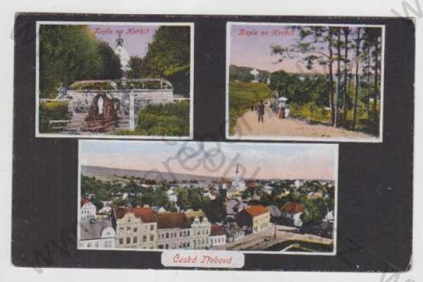  - Česká Třebová (Ústí nad Orlicí), více záběrů, kaple, částečný záběr města, kolorovaná