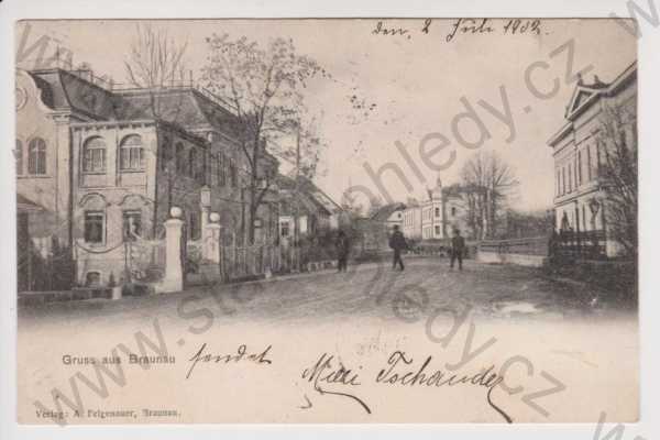  - Broumov (Braunau) - ulice, škola ?, DA