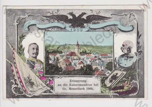  - Velké Meziříčí (Gross Messeritsch) - František Josef I., celkový pohled, kolorovaná